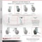 Service Caster 5 Inch SS Thermoplastic Rubber Caster Set with Roller Bearings&Brake/Swivel Lock SCC-SS30S520-TPRRD-TLB-BSL-4 - alternate 5
